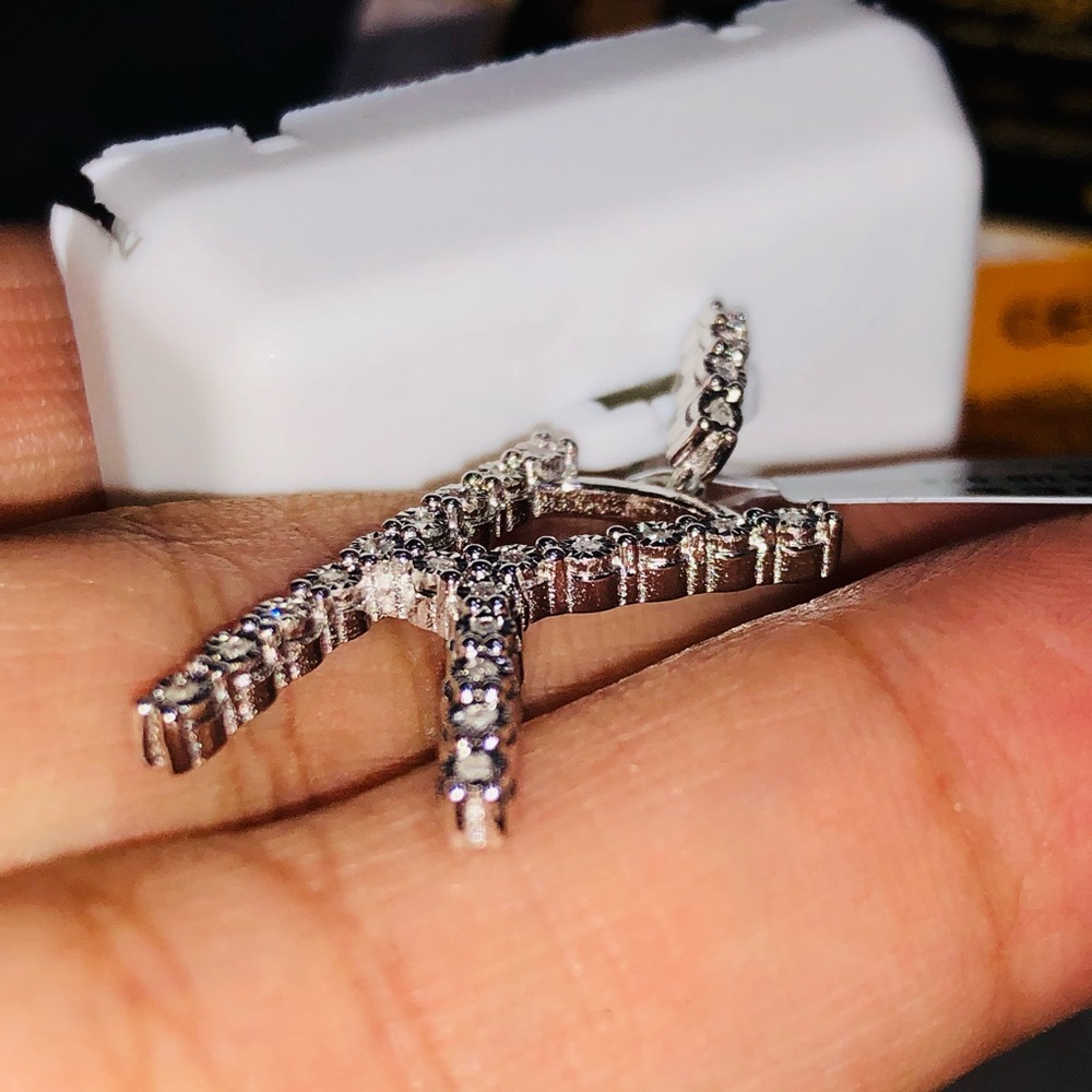 Last one left! Real diamond Initial pendant letter K Not CZ not fake! HUGE SALE! - Picture 11 of 11